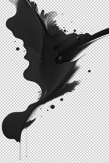 PSD image of an explosion of black ink