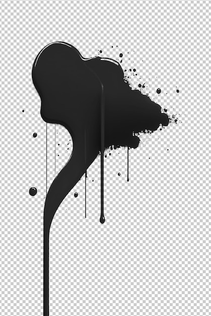 PSD image of an explosion of black ink