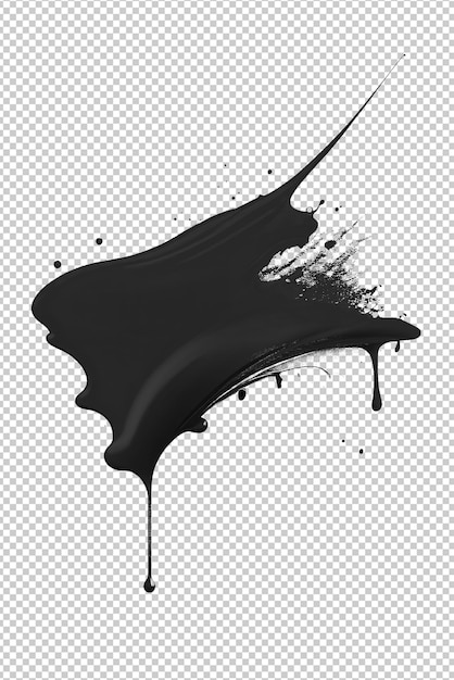 PSD image of an explosion of black ink