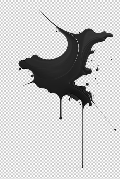 PSD image of an explosion of black ink