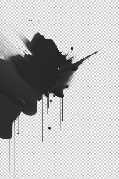 PSD image of an explosion of black ink