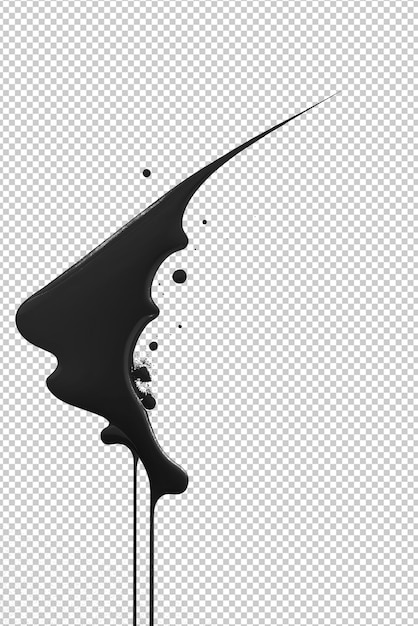 PSD image of an explosion of black ink