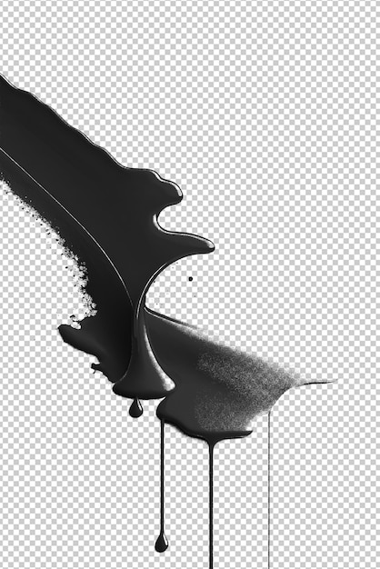 PSD image of an explosion of black ink