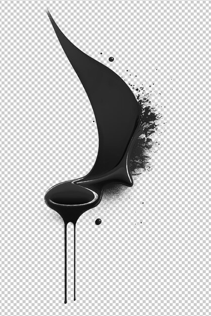 PSD image of an explosion of black ink