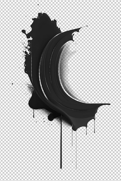 PSD image of an explosion of black ink