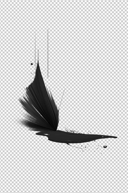 PSD image of an explosion of black ink