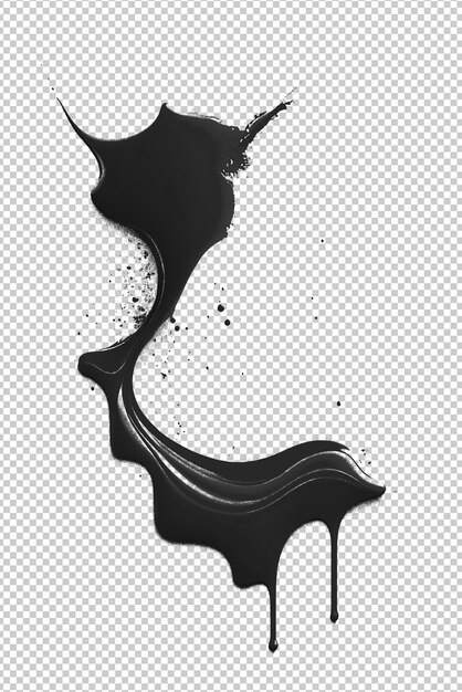 PSD image of an explosion of black ink