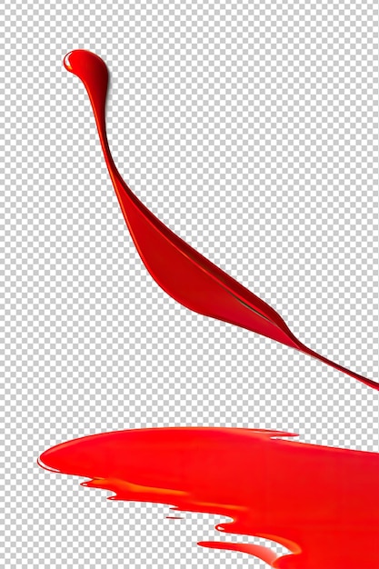 PSD image of an explosion of red paint