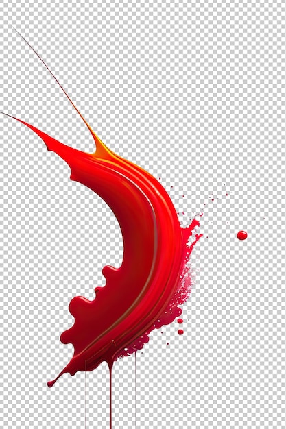 PSD image of an explosion of red paint