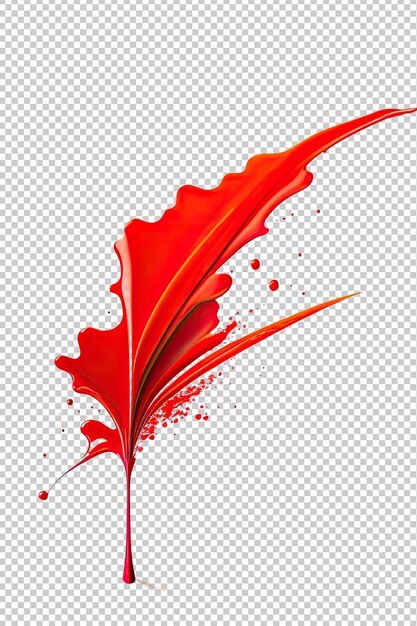 PSD image of an explosion of red paint