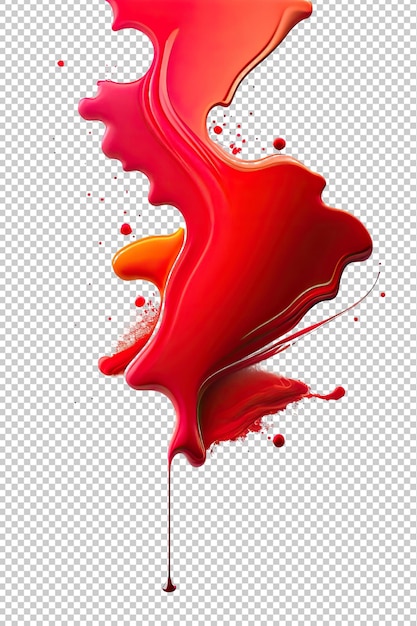 Image of an explosion of red paint