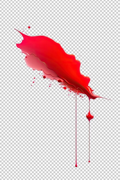 PSD image of an explosion of red paint