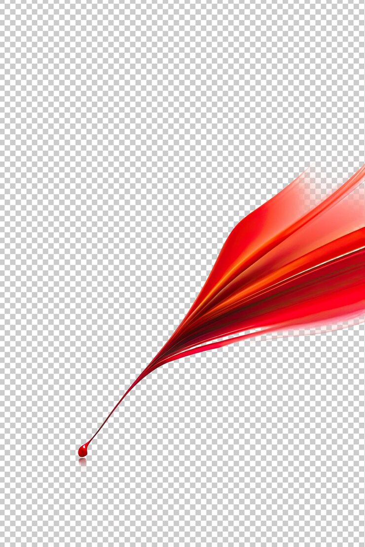 PSD image of an explosion of red paint