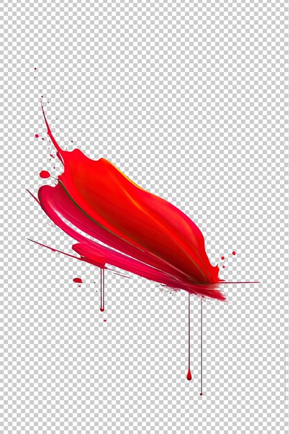 PSD image of an explosion of red paint