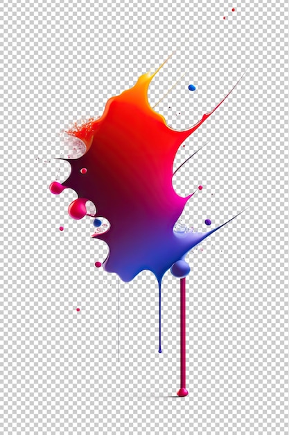 PSD image of an explosion of red paint