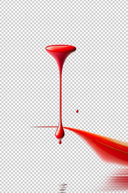 PSD image of an explosion of red paint