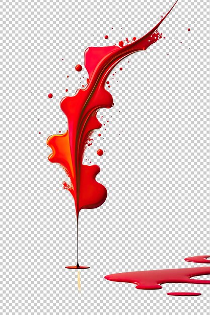 PSD image of an explosion of red paint