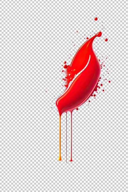 PSD image of an explosion of red paint