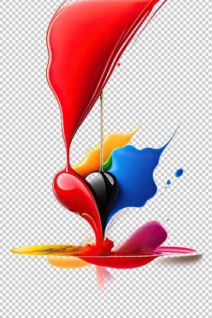 PSD image of an explosion of red paint