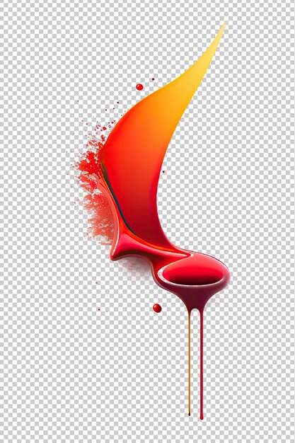 PSD image of an explosion of red paint