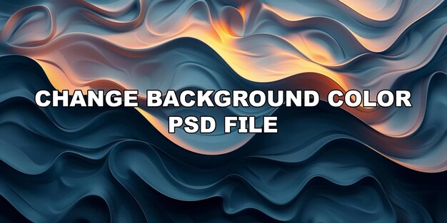 PSD the image is a blue and orange wave with a yellow spot in the middle stock background