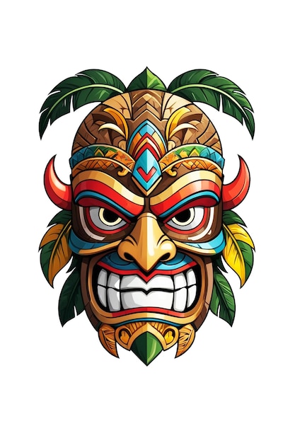 Image of a Tiki idols face on a transparent background