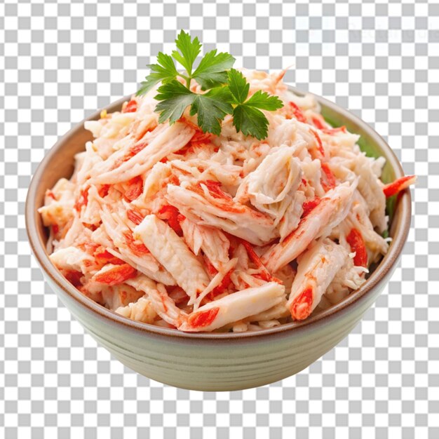 imitation crab meat on transparent background