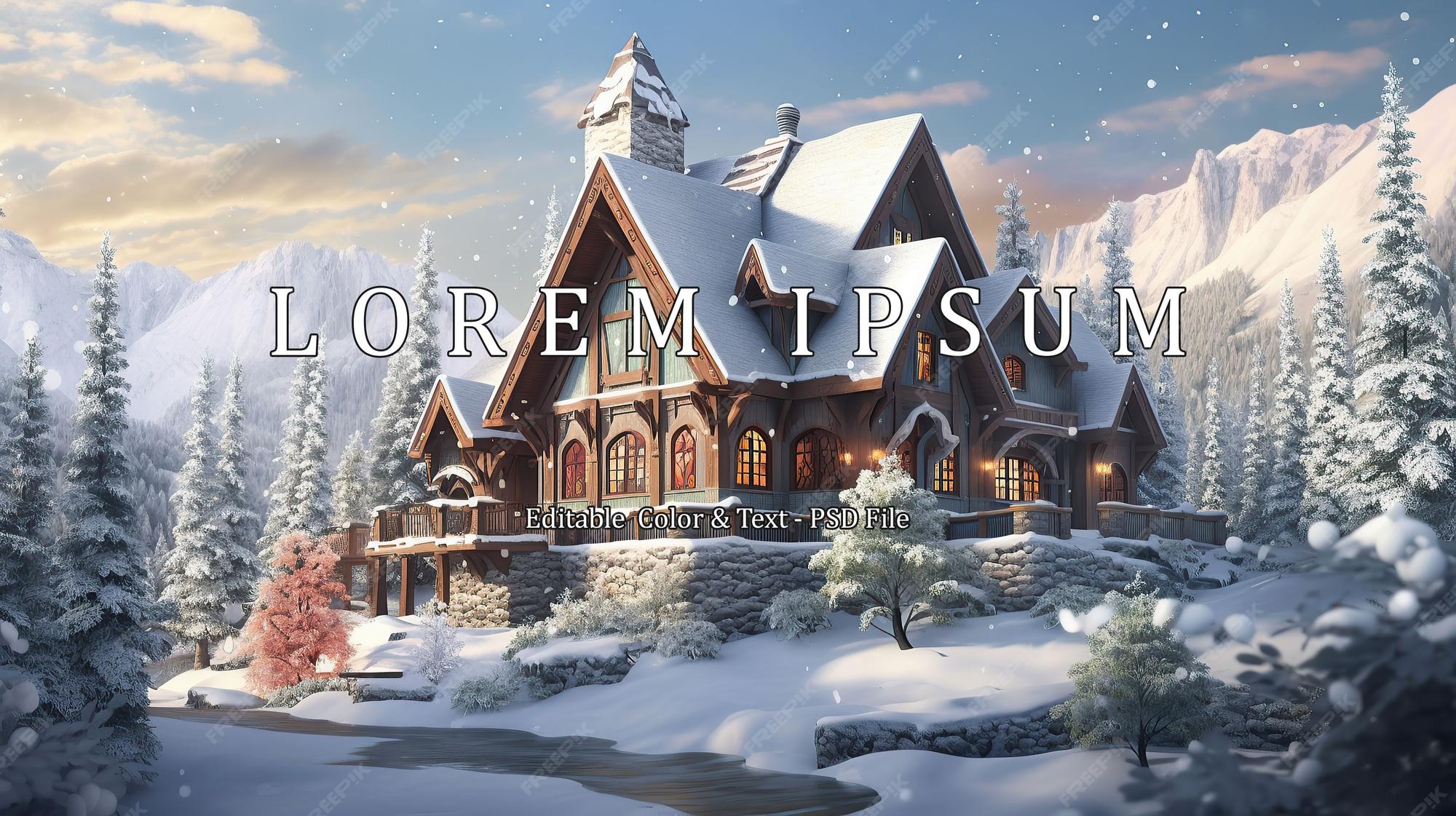 Premium PSD | Immerse yourself in the enchantment of winter with this 
