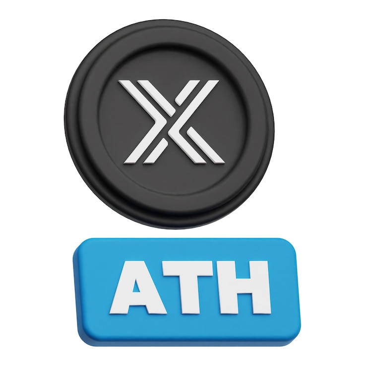 PSD immutable crypto token 3d icon isolated on the white background