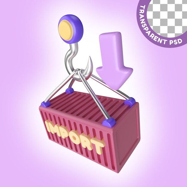 Import 3d illustration icon