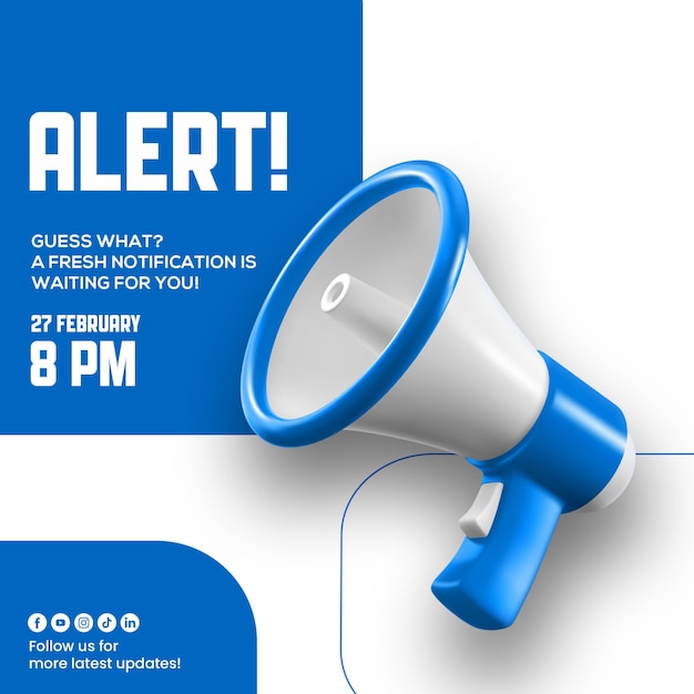 important announcement social media post