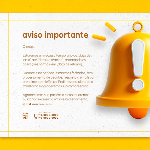 Important warning aviso importante