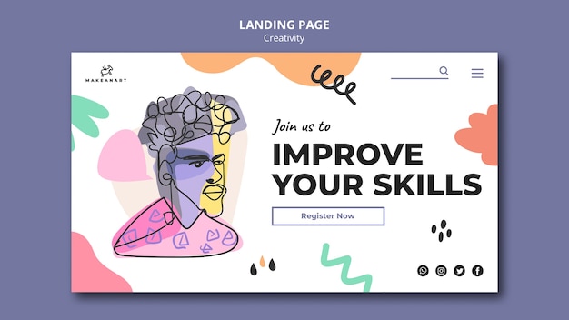 Improve skills landing page template