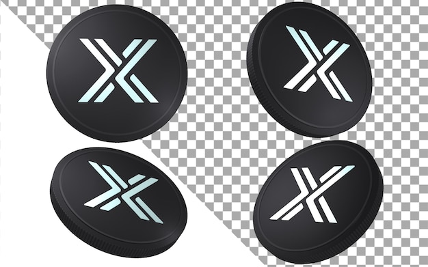 Imx 3d Render Ilustracja Moneta Token Kryptowaluta Ikona Logo