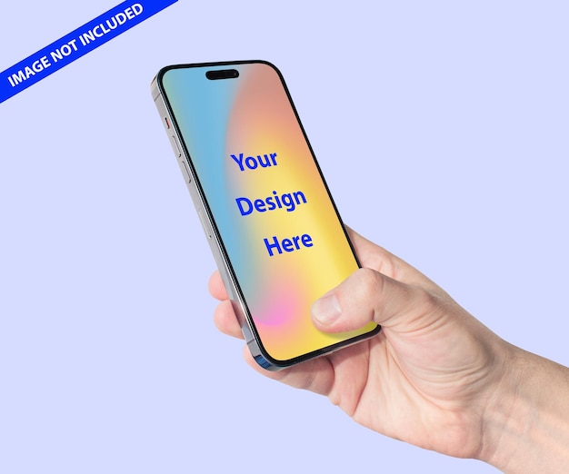 PSD in hand mobiel scherm mockup