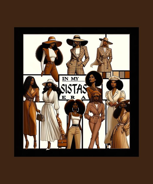 PSD Футболка in my sistas era melanin queen black history afro black girl