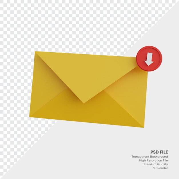 Inbox bericht 3d pictogram