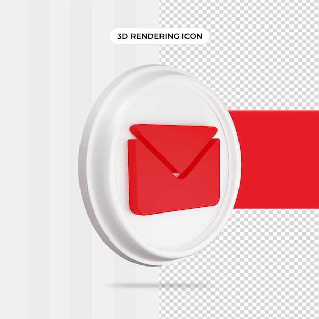 Inbox icon in 3d rendering
