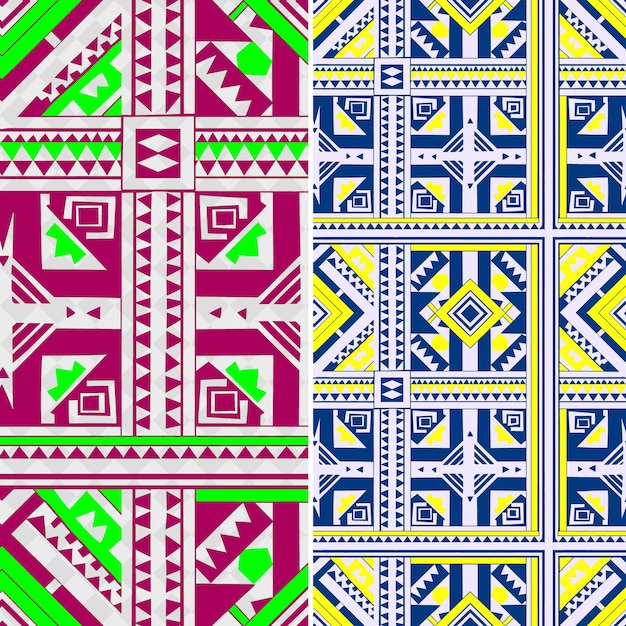 PSD inca textile patterns with geometric shapes and contained in creative abstract geometric vector