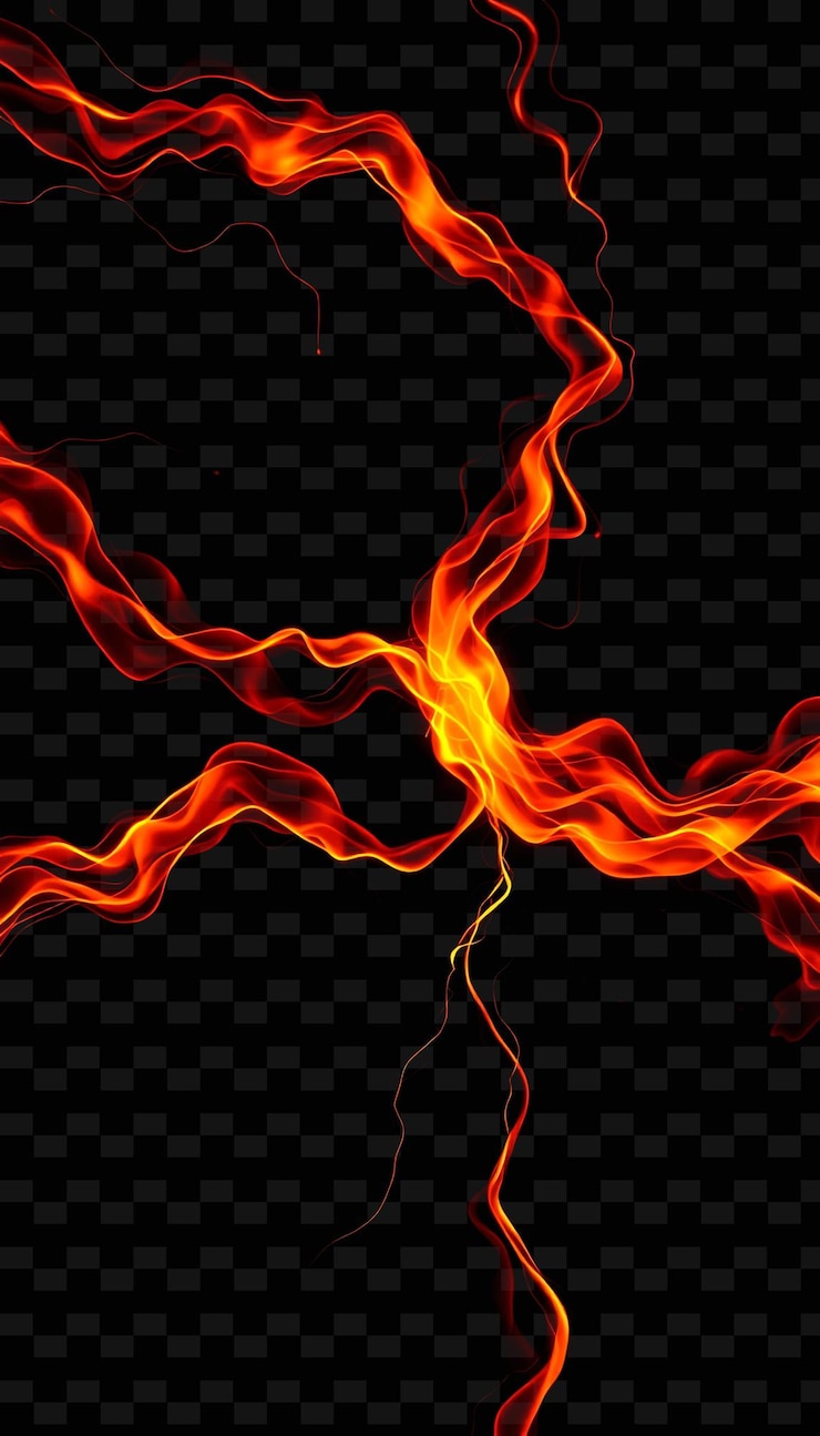 PSD incandescent tachyon streams blazing torrents of fiery orange i y2k neon inspired light texturec