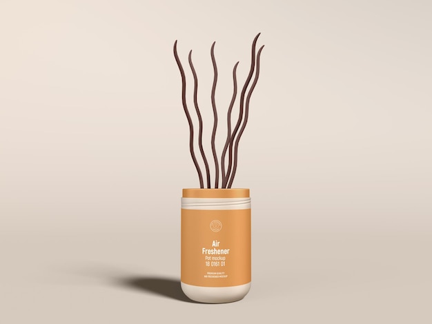 Incense air freshener reed diffuser branding mockup