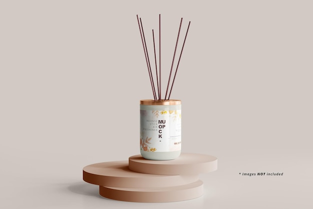 PSD incense air freshener reed diffuser mockup