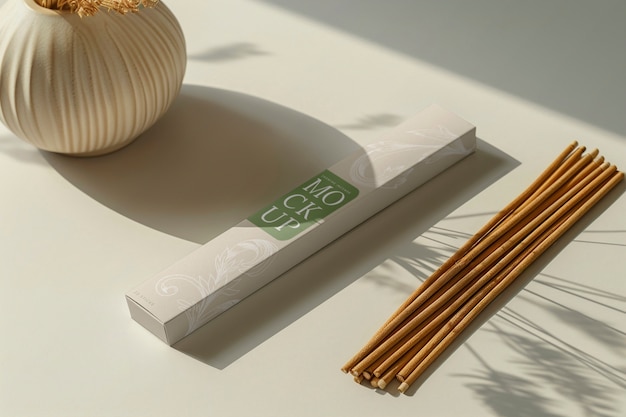 PSD incense box mockup  design