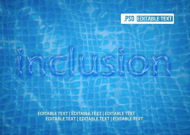 PSD inclusion text style effect