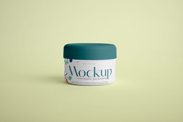Inclusive cosmetic packaging mockup