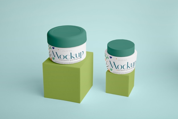 Inclusive cosmetic packaging mockup