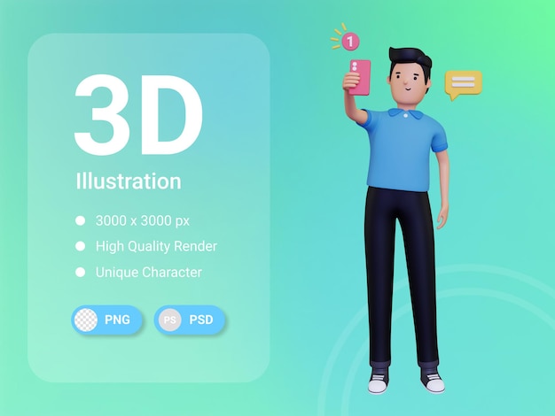 Incoming message 3D Illustration