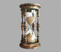 PSD incredible chrono siphoning hourglass isolated on transparent backgroun