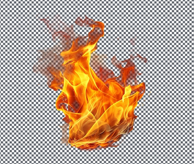 PSD incredible fire flame isolated on transparent background