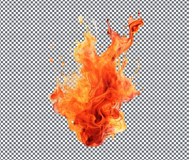 PSD incredible fire flame isolated on transparent background